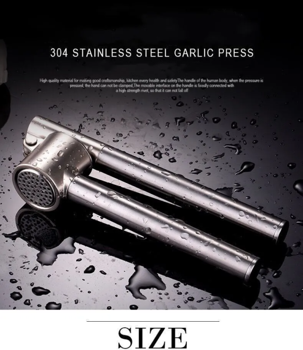 Best Quality Stainless Steel Manual Kitchen Gadgets Garlic Press Crusher - Image 5