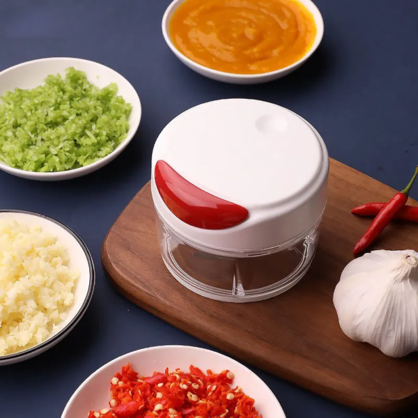 Kitchen Gadgets Manual Food Chopper Hand-Powered Vegetable Pull Chopper - Image 3