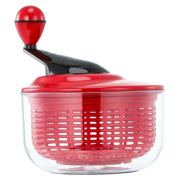 Kitchen Gargets Plastic Vegetable Washer Spinner with Clear Serving Bowl - Image 4
