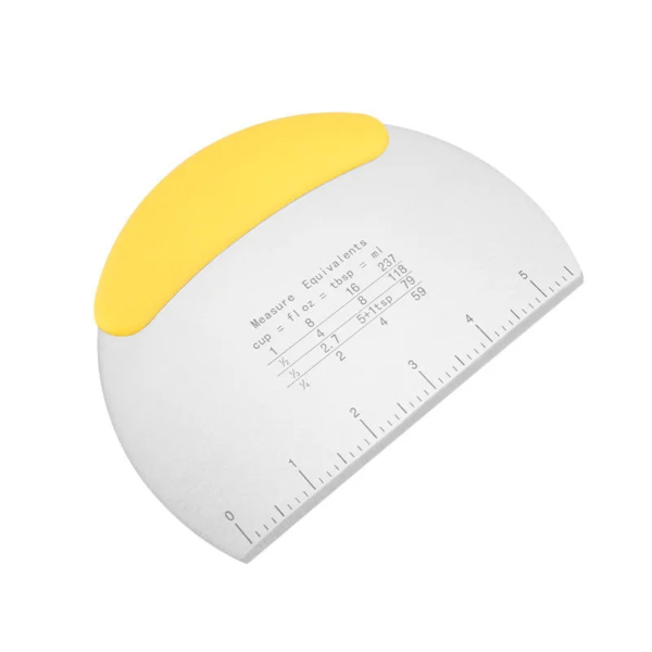 Kitchen Gadgets Stainless Steel Pastry Dough Cutter Scraper with Ruler - Image 3