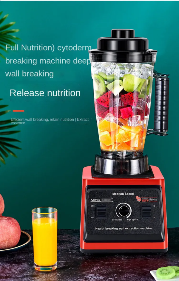 8000W High Speed Blender Multifunction 2 in 1 Silver Crest Blender Heavy Duty Commercial Blender for Fruit - Image 3