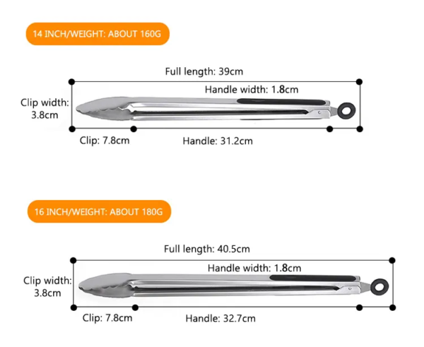 Kitchen Gadgets Stainless Steel Cooking Tongs with Locking Food Tongs - Image 5
