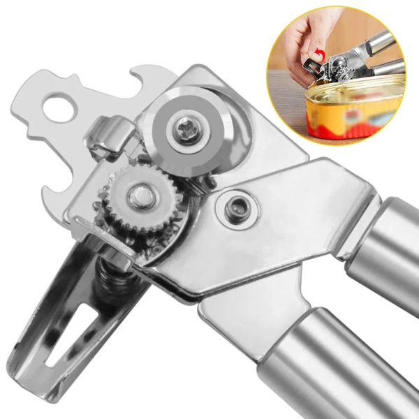 Easy Can Opener Stainless Steel Bottle Openers with Turn Knob Kitchen Gadgets - Image 5