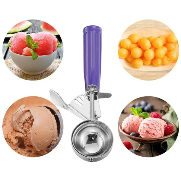 Kitchen Gadgets Fruits Ball Scoop Stainless Steel Ice Cream Scoop - Image 6