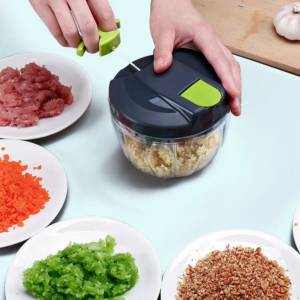 Kitchen Gargets Manual Meat Grinder Hand-Pull Vegetable Cutter Garlic Press