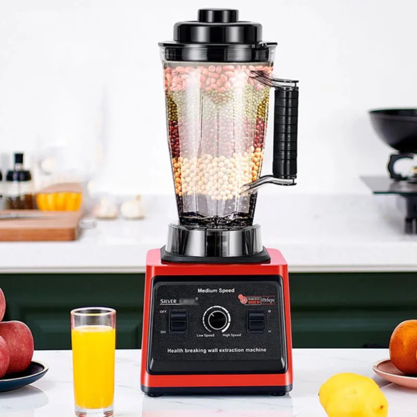 8000W High Speed Blender Multifunction 2 in 1 Silver Crest Blender Heavy Duty Commercial Blender for Fruit - Image 7