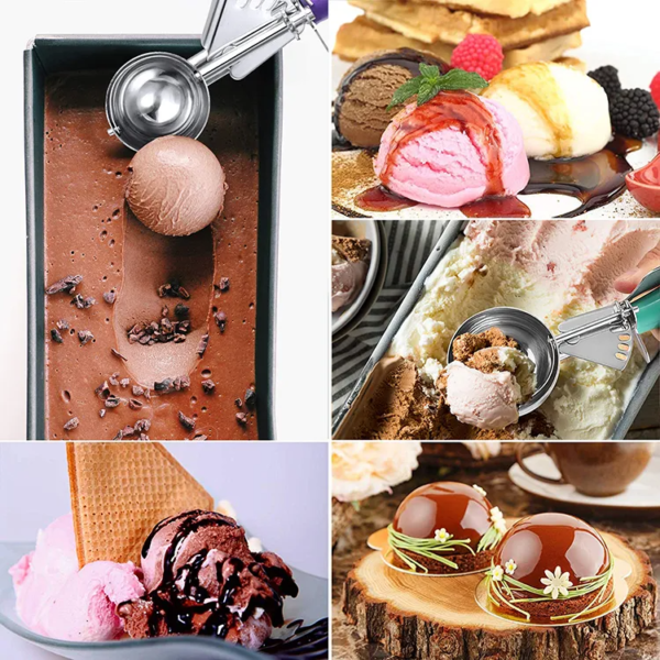 Kitchen Gadgets Fruits Ball Scoop Stainless Steel Ice Cream Scoop - Image 5