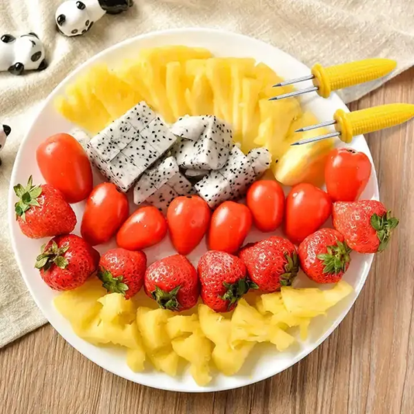 Hot Sale Kitchen Gadgets Barbecue Tool Corn Skewer Fruit Forks - Image 4
