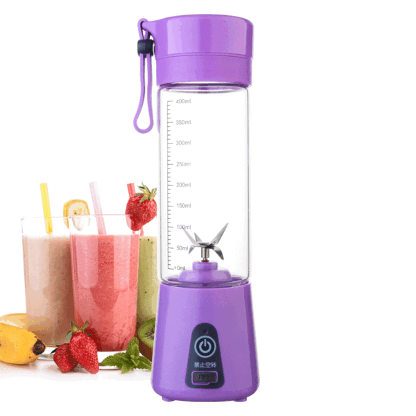 High quality mixer cup usb rechargeable portable mini fruit juicer blender, 400ml and 6 stainless steel blades blender - Image 2