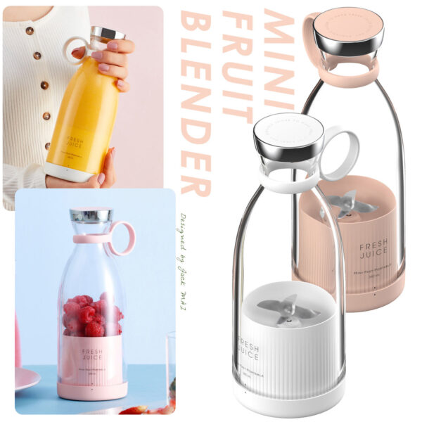 Portable Blender 350ML Bottle Fresh Blender Wireless Charging Electric Fresh Juicers Machine