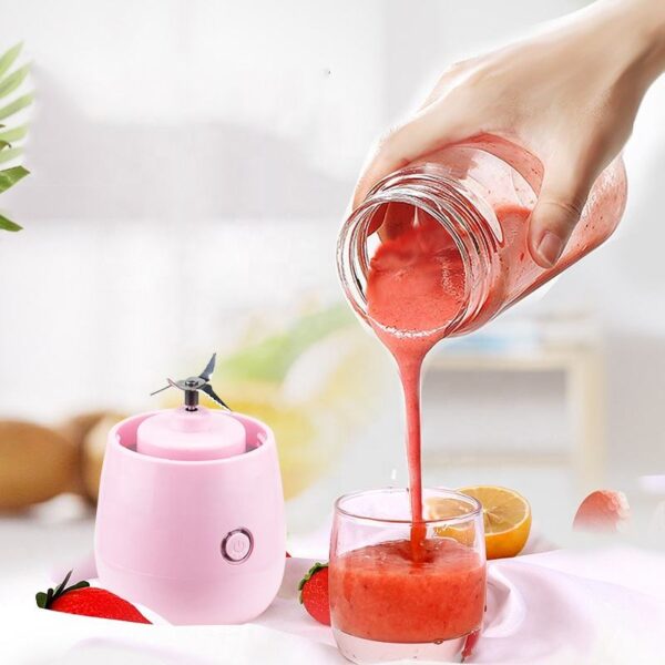 Hot 450ml Portable Electrical 4 Blades Fruit Mixer Fresh Squeeze Mini Juicer Blender For Home Use - Image 4