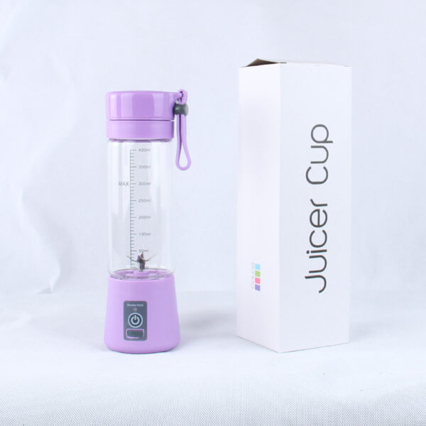 High quality mixer cup usb rechargeable portable mini fruit juicer blender, 400ml and 6 stainless steel blades blender - Image 7