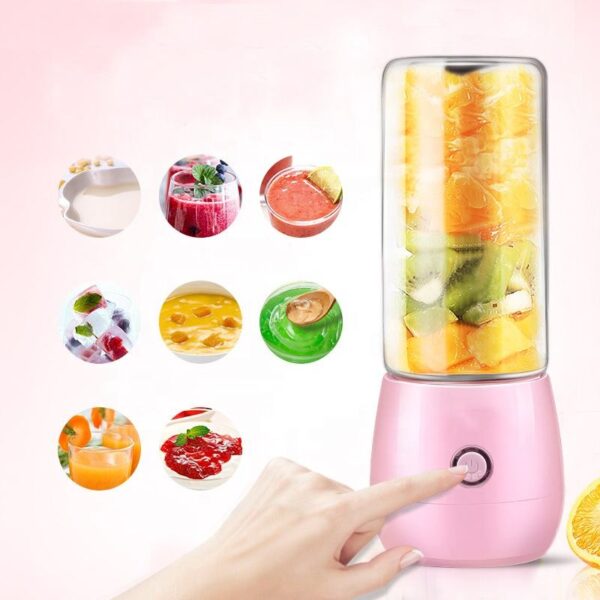 Hot 450ml Portable Electrical 4 Blades Fruit Mixer Fresh Squeeze Mini Juicer Blender For Home Use - Image 5
