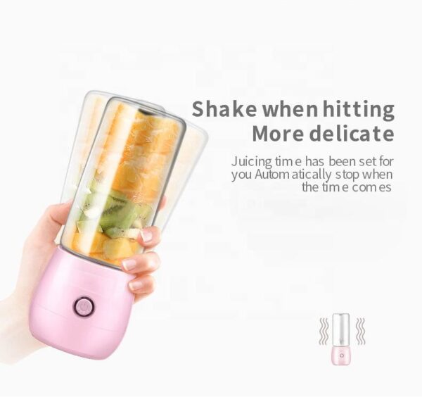 Hot 450ml Portable Electrical 4 Blades Fruit Mixer Fresh Squeeze Mini Juicer Blender For Home Use - Image 6