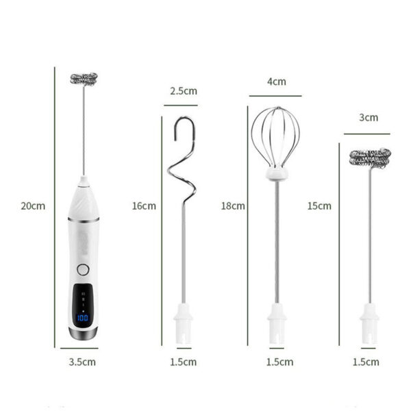 Electric Egg Mixer Detachable Head Milk Foam Machine With 3 Speed Coffee Foam Maker Automatic USB Milk Frother Set - Image 8