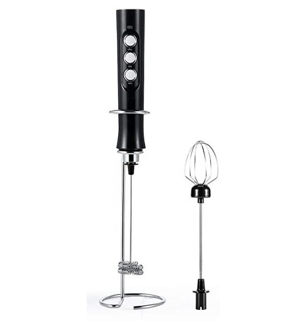 Hot Selling 3 in 1 USB Rechargeable Handheld Milk Frother Automatic Electric 3 speed Foam Maker With Stand