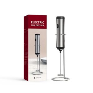 Type-C Rechargeable Electric Milk Frother Whisk Coffee Milk Frother with Stand