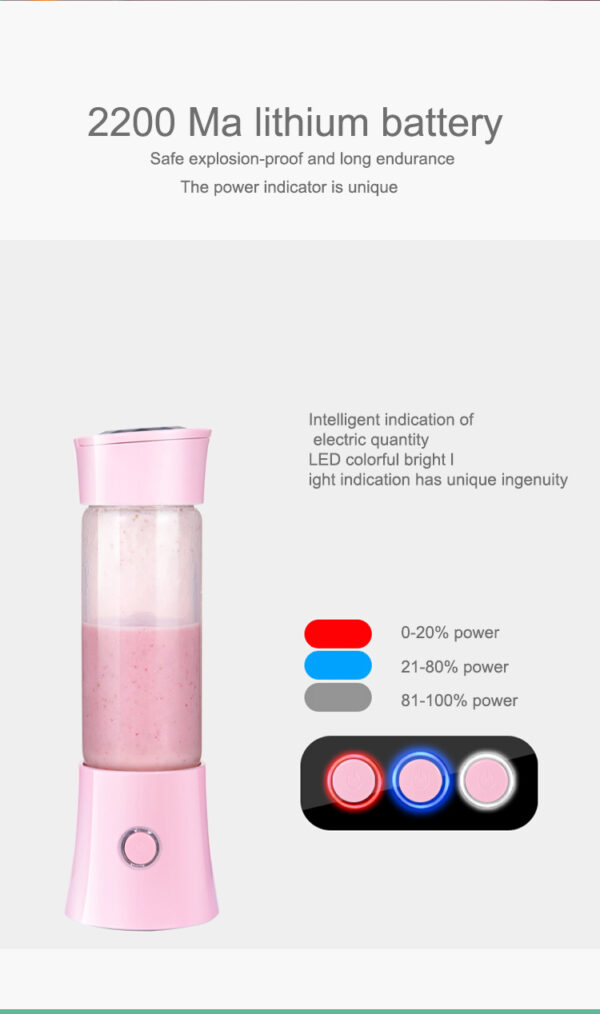 Hot Sale Juicer Mixer Mini Portable Multifunction Juicer Blender Water Bottle Juicer - Image 3