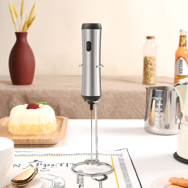 Type-C Rechargeable Electric Milk Frother Whisk Coffee Milk Frother with Stand - Image 12