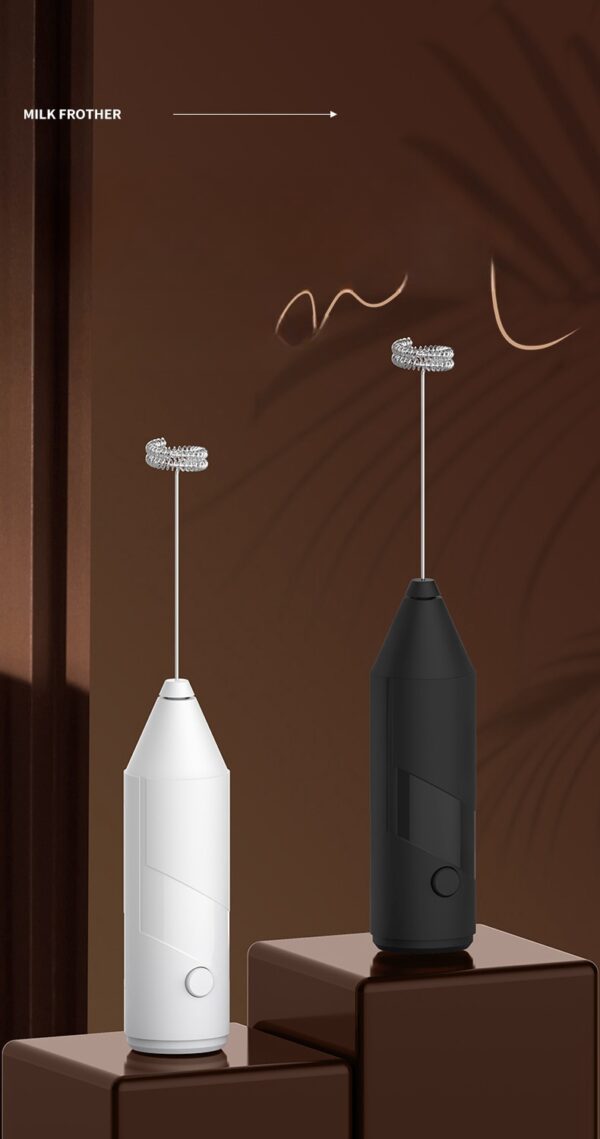 Electric Mini foam maker Handheld coffee home baking cream bubbler Milk foam beater Electric stirring stick - Image 2