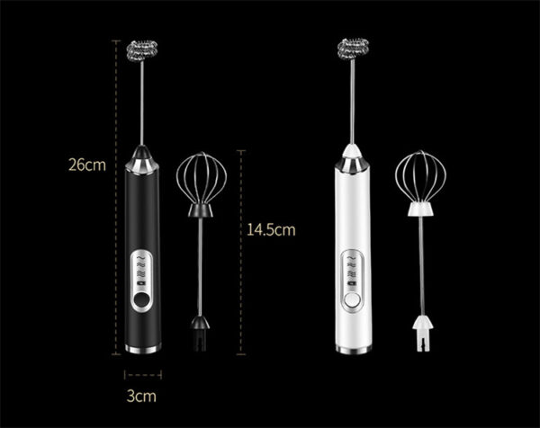 New deign milk frother 3 speed adjustable USB rechargeable wireless usb milk frother foamer - Image 2