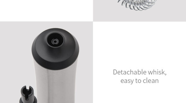 Type-C Rechargeable Electric Milk Frother Whisk Coffee Milk Frother with Stand - Image 8