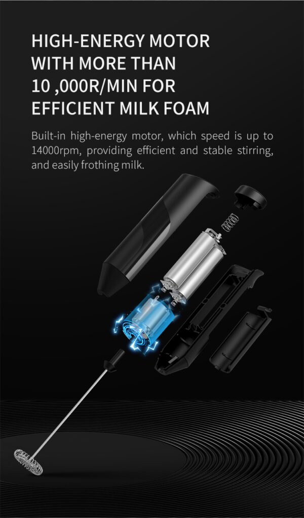 Portable Automatic Milk Frother Mini Coffee Foamer Beater Handheld Electric Milk Frother - Image 7