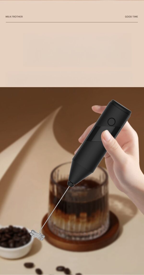 Electric Mini foam maker Handheld coffee home baking cream bubbler Milk foam beater Electric stirring stick - Image 5