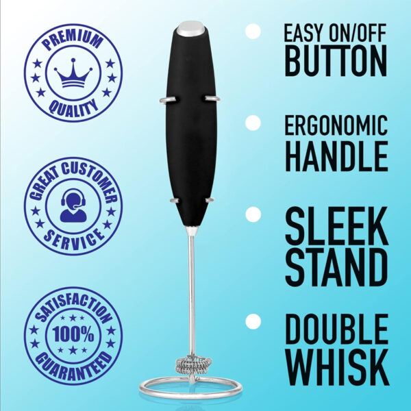 Manual Matcha Coffee Foam Maker With Stand Automatic Milk Frother Wand Whisk Drink Mixer Stirrers Electric Milk Frother Handheld - Image 6