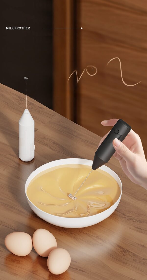 Electric Mini foam maker Handheld coffee home baking cream bubbler Milk foam beater Electric stirring stick - Image 6