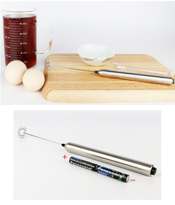 Wholesale kitchen accessories battery powered electric stainless steel milk frother
