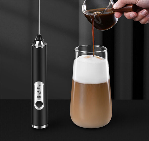 New deign milk frother 3 speed adjustable USB rechargeable wireless usb milk frother foamer - Image 7